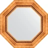 Зеркало Evoform Octagon 57х57 BY 3784 в багетной раме - Римское золото 88 мм стекло