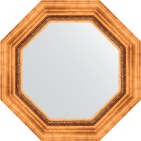 Зеркало Evoform Octagon 57х57 BY 3784 в багетной раме - Римское золото 88 мм стекло