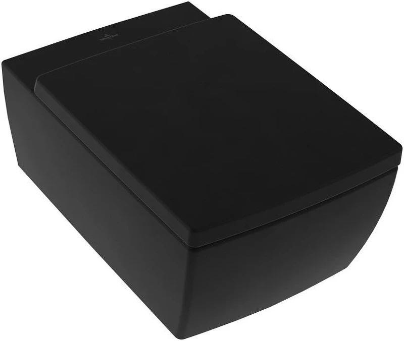 Унитаз Villeroy&Boch Memento 2.0 4633R0R7 подвесной цвет Pure Black без сиденья