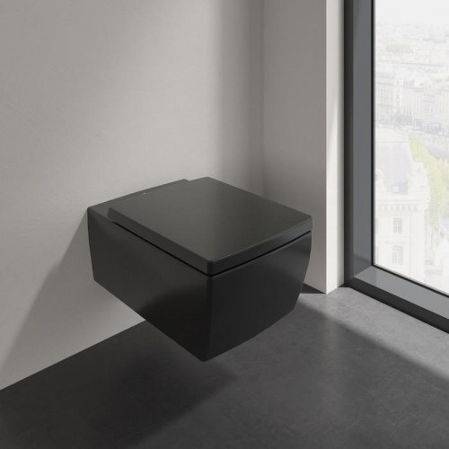 Унитаз Villeroy&amp;Boch Memento 2.0 4633R0R7 подвесной цвет Pure Black без сиденья