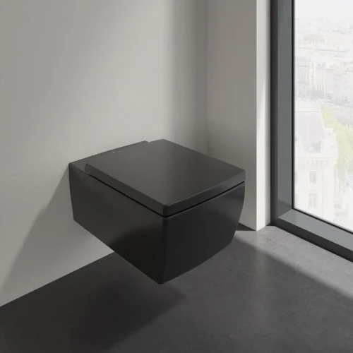 Унитаз Villeroy&Boch Memento 2.0 4633R0R7 подвесной цвет Pure Black без сиденья