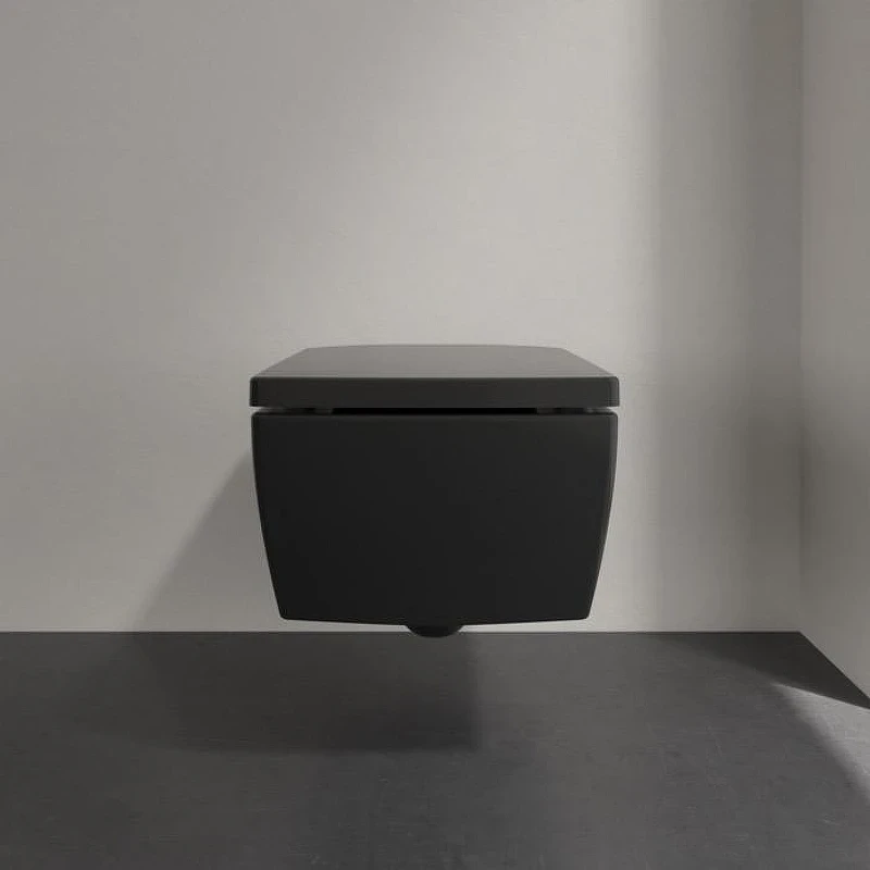 Унитаз Villeroy&Boch Memento 2.0 4633R0R7 подвесной цвет Pure Black без сиденья