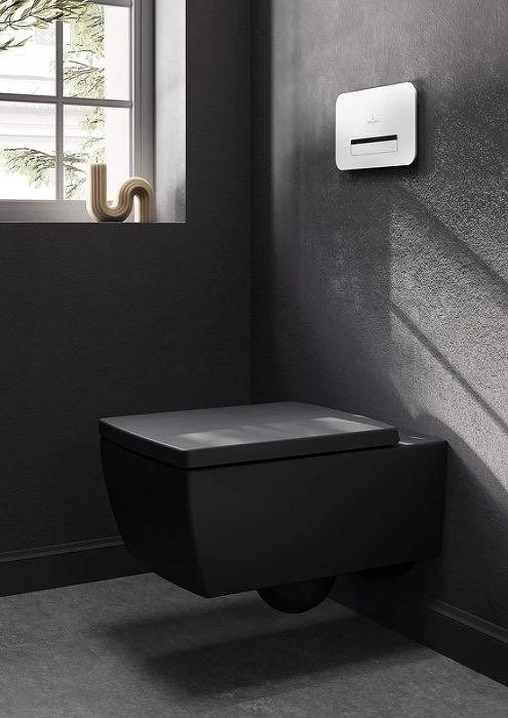 Унитаз Villeroy&Boch Memento 2.0 4633R0R7 подвесной цвет Pure Black без сиденья