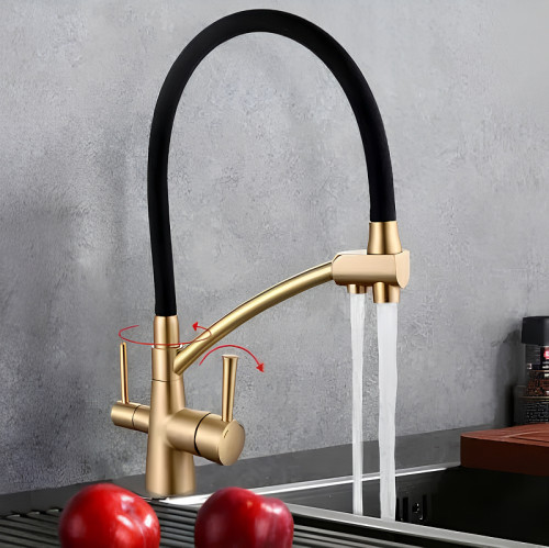 Смеситель для кухни Gappo G4398-1 Бронза Черный латунь