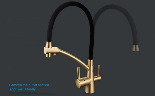 Смеситель для кухни Gappo G4398-1 Бронза Черный латунь