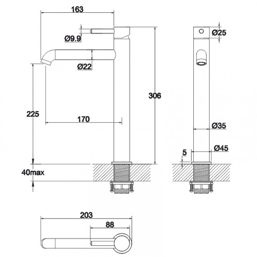 Смеситель для раковины Whitecross Y chrome Y1212CR Хром латунь