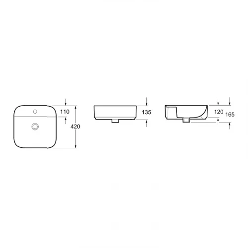 Раковина Lavinia Boho Bathroom Sink Slim 42 33311007 цвет Белый глянцевый