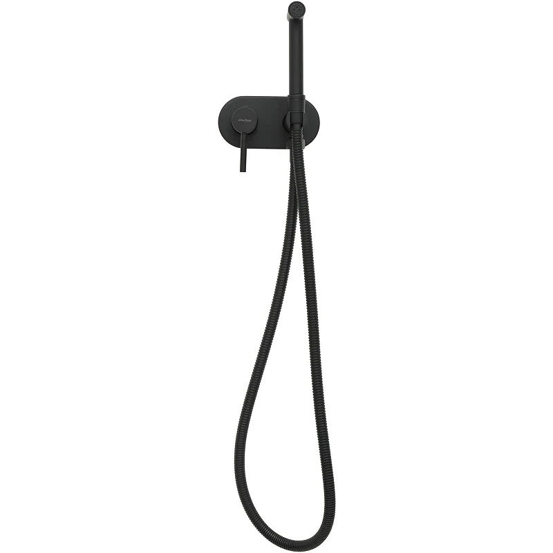 Гигиенический душ со смесителем Allen Brau Priority 5.31005-31 Черный матовый латунь встраиваемый