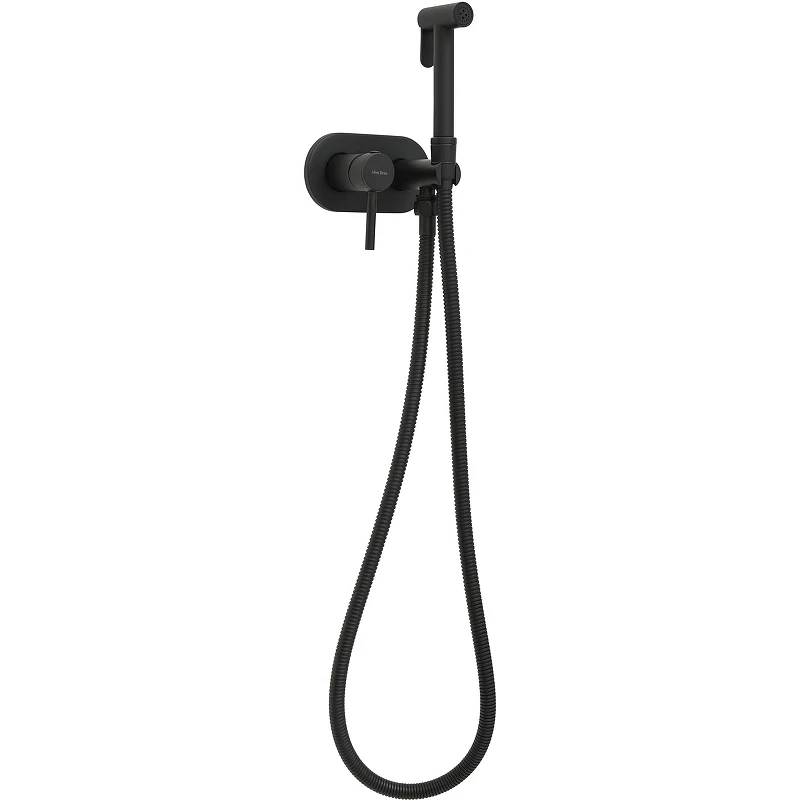 Гигиенический душ со смесителем Allen Brau Priority 5.31005-31 Черный матовый латунь встраиваемый