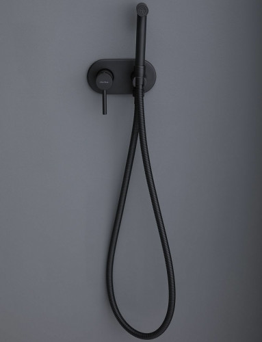 Гигиенический душ со смесителем Allen Brau Priority 5.31005-31 Черный матовый латунь встраиваемый