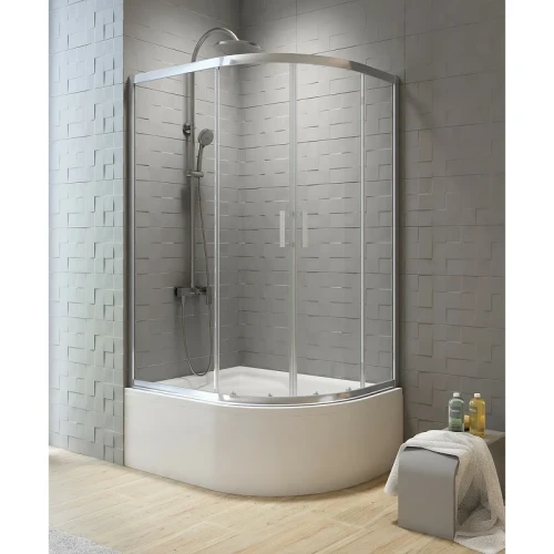 Душевой уголок New Trendy New Varia Chrome 120х85 K-0508 профиль Хром стекло прозрачное
