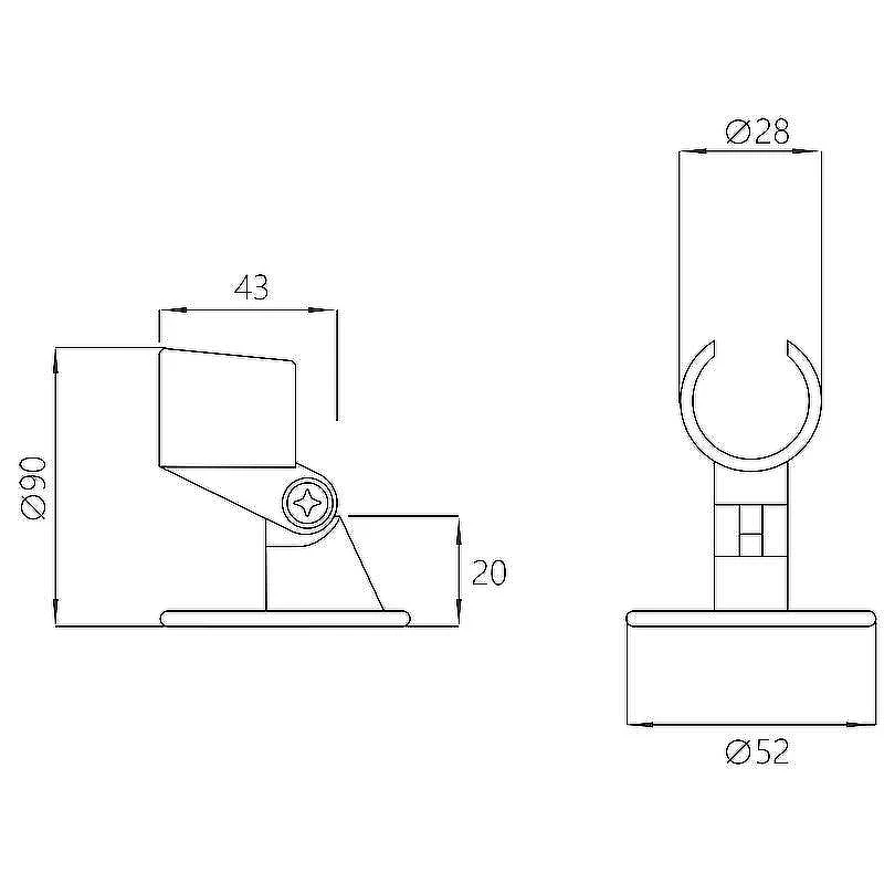 Держатель ручного душа Melodia della vita Standard MKP20504BL Хром