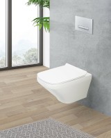 Унитаз BelBagno Sela BB3201CHR подвесной Белый без сиденья фаянс подвесной