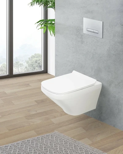 Унитаз BelBagno Sela BB3201CHR подвесной Белый без сиденья фаянс подвесной