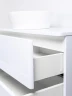 Тумба с раковиной Orange Otto 100 Ot-100TuMDF+B08-360W подвесная Белый глянец МДФ / ЛДСП