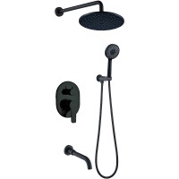 Душевая система Berges Nardis 3R Black 071008 Черная матовая латунь встраиваемый