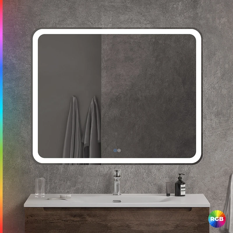 Зеркало Cezares Multicolore 100 CZR-SPC-MC-1000-800-RGB-TCH с подсветкой с сенсорным выключателем и функцией памяти стекло