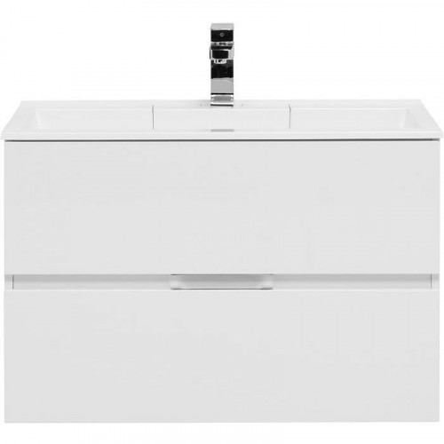 Тумба с раковиной Aquanet Алвита 80 238368 подвесная Белый глянец МДФ / ЛДСП