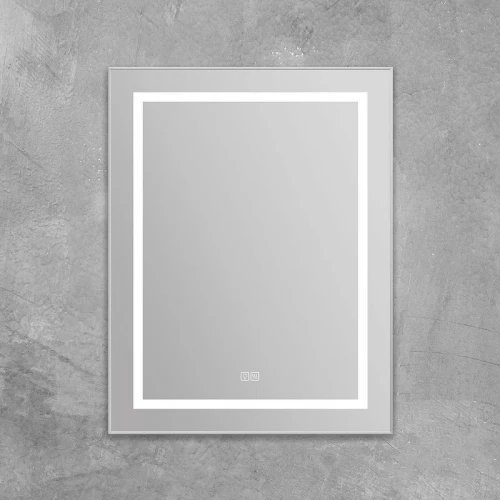 Зеркало BelBagno Kraft 68.5 SPC-KRAFT-685-885-TCH-WARM с подсветкой с подогревом Сатин с сенсорным выключателем стекло