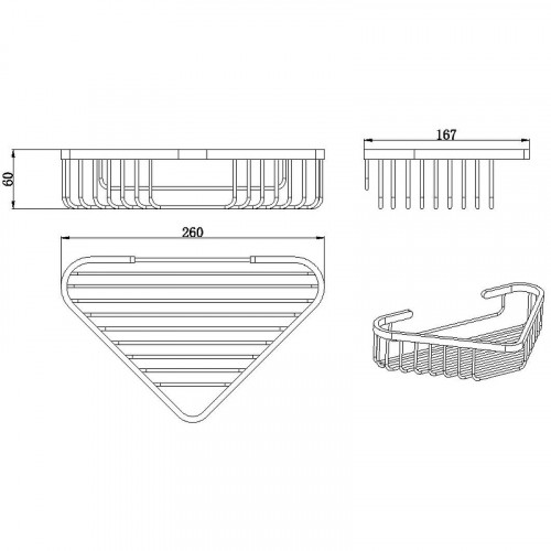 Полка корзина Allen Brau Priority 6.31A16-00 угловая Хром