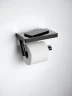 Держатель туалетной бумаги Keuco Collection Reva 12873 379000 с полкой Черный матовый