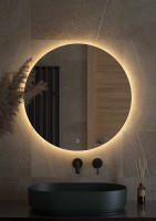 Зеркало Defesto Opti 70x70 DF 2854S с подсветкой 18W-3000К/Сенсорный выключатель/Теплый  белый свет