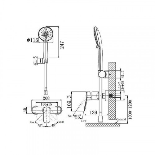 Смеситель для душа Arrow AG3503MB-TZ цвет Черный матовый
