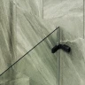 Шторка для ванны Maybah Glass MGV-645-6 705х1400 поворотная на петлях Черный стекло прозрачное