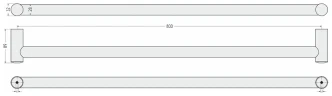Поручень Сунержа 31-3012-0800 цвет Черный матовый