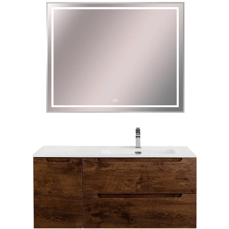 Тумба под раковину BelBagno Etna 100 R ETNA-1000-2C-1A-SO-RW-R подвесная Rovere Moro МДФ / ЛДСП