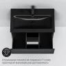 Тумба под раковину AM.PM Gem 75 M90FHX07522BM подвесная Черная матовая МДФ / ЛДСП