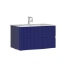 Тумба с раковиной Orka Moonlight 91 5001498 подвесная цвет Синий матовый