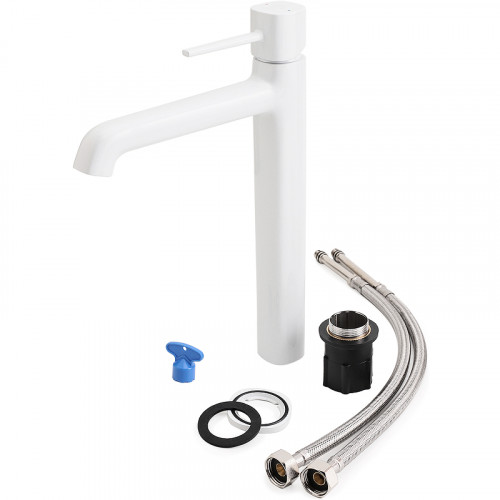 Смеситель для раковины Orange Karl M05-121w Белый латунь