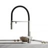 Смеситель для кухни Sancos Imola SC4010BNbh с черным изливом цвет Никель брашированный