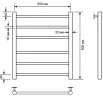 Водяной полотенцесушитель Comfysan Luce W-6 60x50 013363 Хром