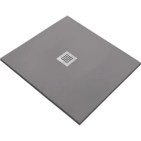 Душевой поддон из искусственного камня Starohome Solid 80х80 1237829 Grey Matt