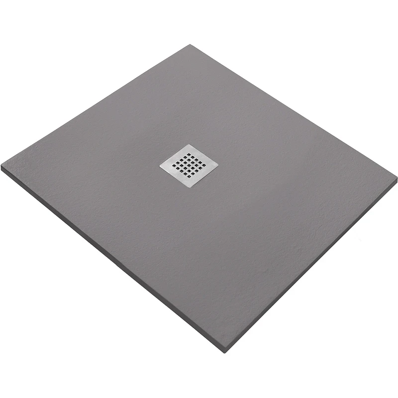 Душевой поддон из искусственного камня Starohome Solid 80х80 1237829 Grey Matt