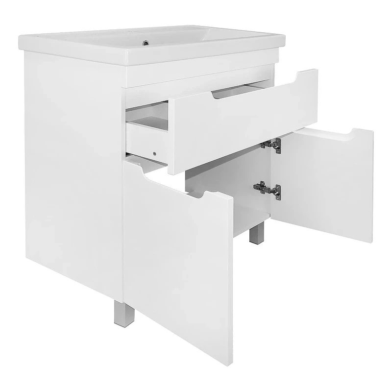 Тумба с раковиной Azario Kantri 80 CS00097256 цвет Белый глянец