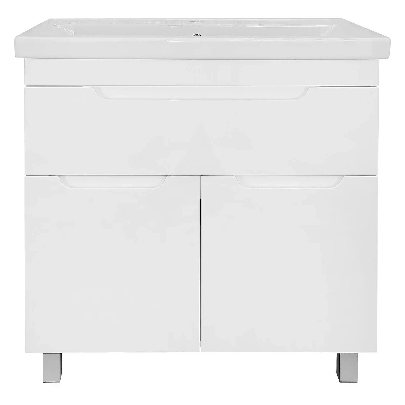 Тумба с раковиной Azario Kantri 80 CS00097256 цвет Белый глянец