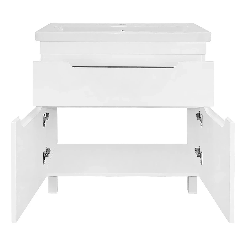Тумба с раковиной Azario Kantri 80 CS00097256 цвет Белый глянец