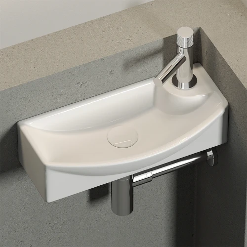 Раковина Ceramicanova Element 45 L CN6038L Белая фарфор подвесная