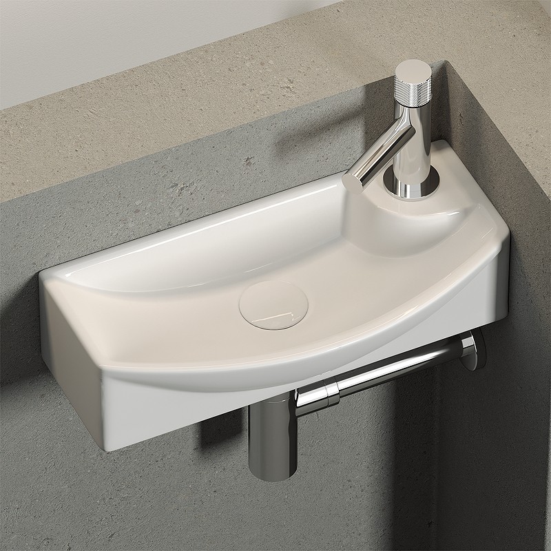 Раковина Ceramicanova Element 45 L CN6038L Белая фарфор подвесная