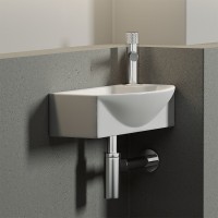Раковина Ceramicanova Element 45 L CN6038L Белая фарфор подвесная