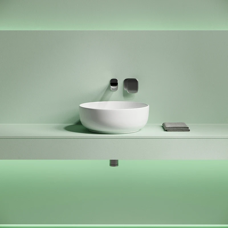 Раковина-чаша Ceramicanova Taycan 38 CN12003 Белая фарфор накладная