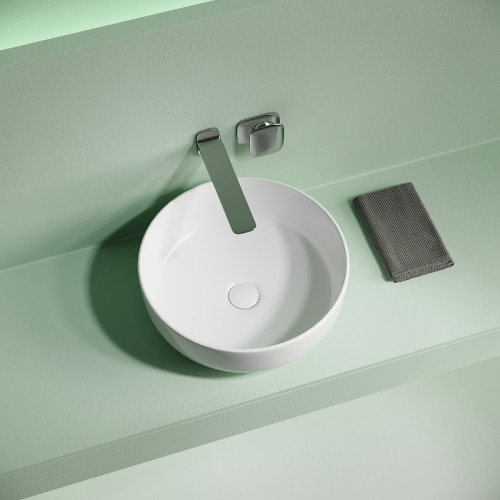 Раковина-чаша Ceramicanova Taycan 38 CN12003 Белая фарфор накладная