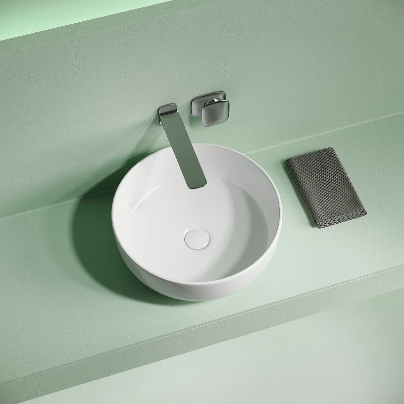 Раковина-чаша Ceramicanova Taycan 38 CN12003 Белая фарфор накладная