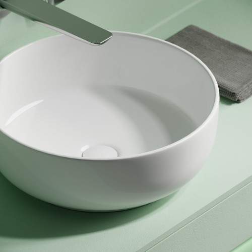 Раковина-чаша Ceramicanova Taycan 38 CN12003 Белая фарфор накладная