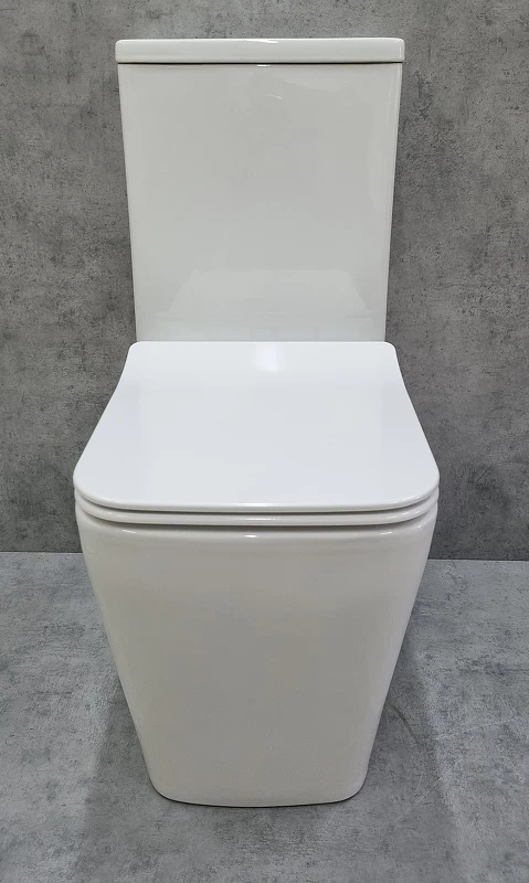 Унитаз компакт CeramaLux 2170AXMW Белый матовый с бачком и сиденьем Микролифт фаянс напольный