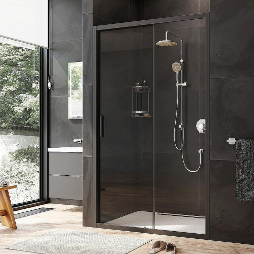 Душевая дверь AM.PM Gem 120 W90G-120-1-195BT профиль Черный матовый стекло прозрачное