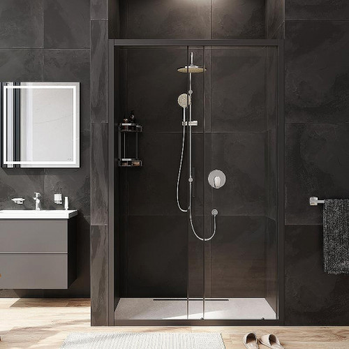 Душевая дверь AM.PM Gem 120 W90G-120-1-195BT профиль Черный матовый стекло прозрачное